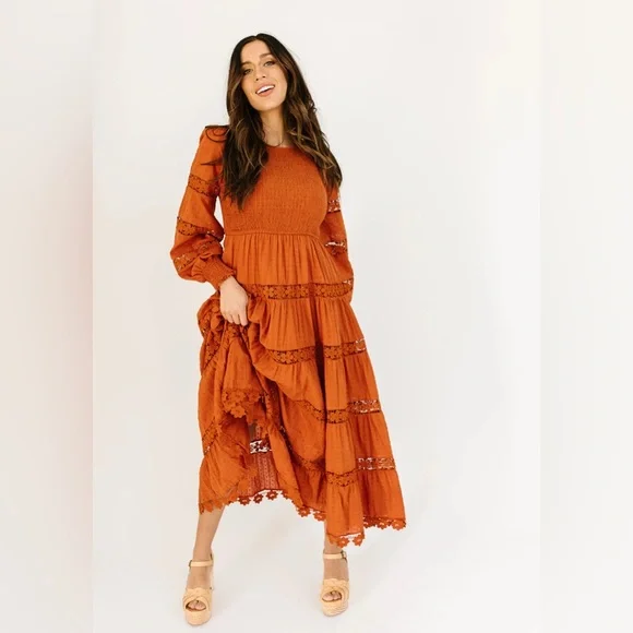 zoco dresses good luck puff sleeve dress // blue stripes *zoco exclusive* main image 1